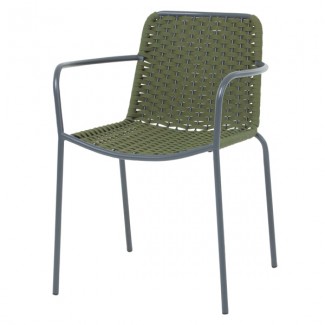 Outdoor Stacking Aluminum Arm Chair for Hospitality